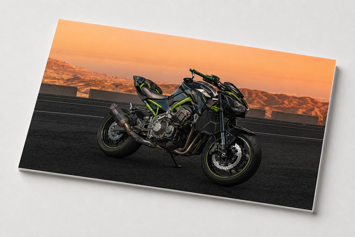 Impresión de la Kawasaki sobre panel PVC